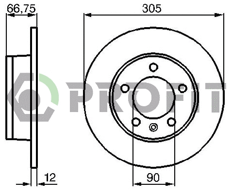 Disque de frein PROFIT 5010-1272