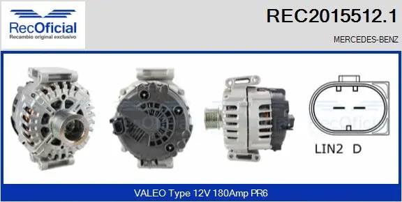 Alternateur RECOFICIAL REC2015512.1