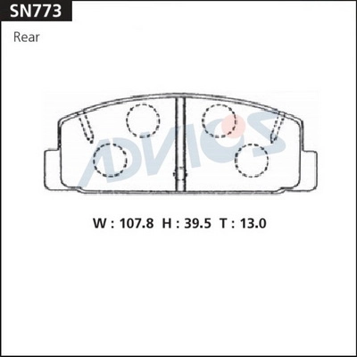 Kit de plaquettes de frein, frein à disque ADVICS SN773