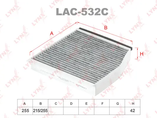 Filtre, air de l'habitacle LYNXAUTO LAC-532C
