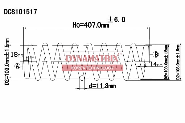 Ressort de suspension DYNAMATRIX DCS101517