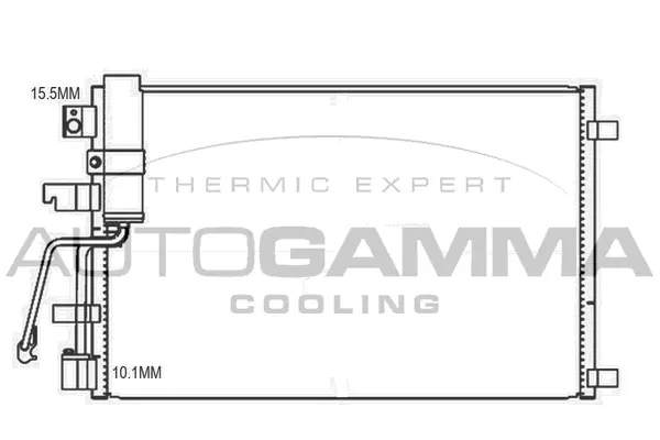 Condenseur, climatisation AUTOGAMMA 107333