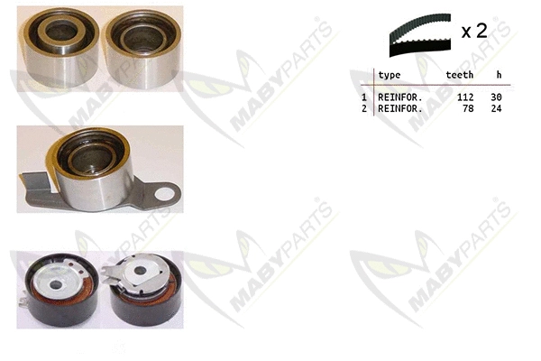 Kit de courroie crantée MABYPARTS OBK010320