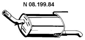 Silencieux arrière EBERSPÄCHER 08.199.84