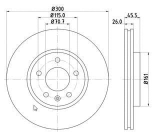 Disque de frein MTR 12108567