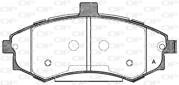 Kit de plaquettes de frein, frein à disque OPEN PARTS BPA0893.02