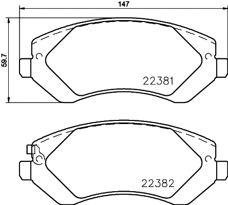 Kit de plaquettes de frein, frein à disque MINTEX MDB3860