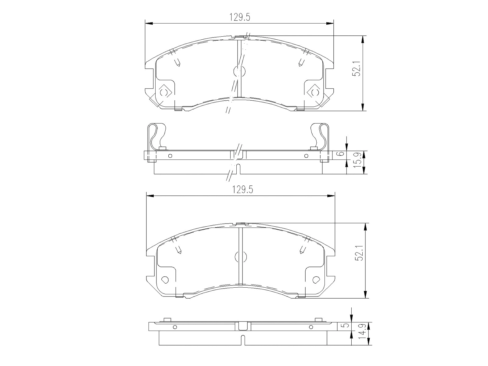 Kit de plaquettes de frein, frein à disque A.Z. Meisterteile AZMT-44-022-1365