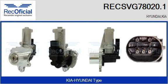 Vanne EGR RECOFICIAL RECSVG78020.1