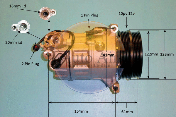 Compresseur, climatisation AUTO AIR GLOUCESTER 14-2068P