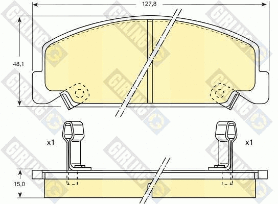 Kit de plaquettes de frein, frein à disque GIRLING 6107649