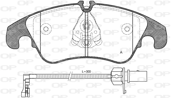 Kit de plaquettes de frein, frein à disque OPEN PARTS BPA1304.31
