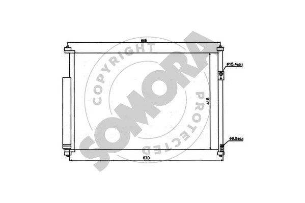 Condenseur, climatisation SOMORA 305160