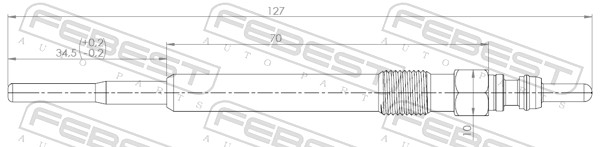 Bougie de préchauffage FEBEST 23642-006