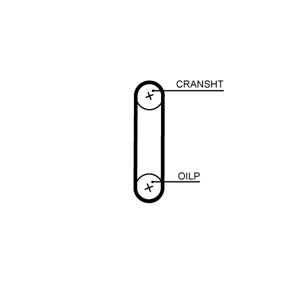 Courroie crantée GATES-AU T357HOB