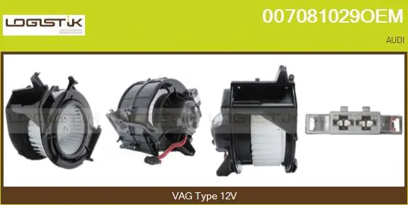 Pulseur d'air habitacle LGK 007081029OEM