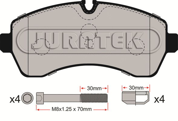Kit de plaquettes de frein, frein à disque JURATEK JCP121