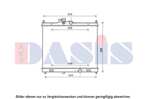Radiateur, refroidissement du moteur AKS DASIS 070161N