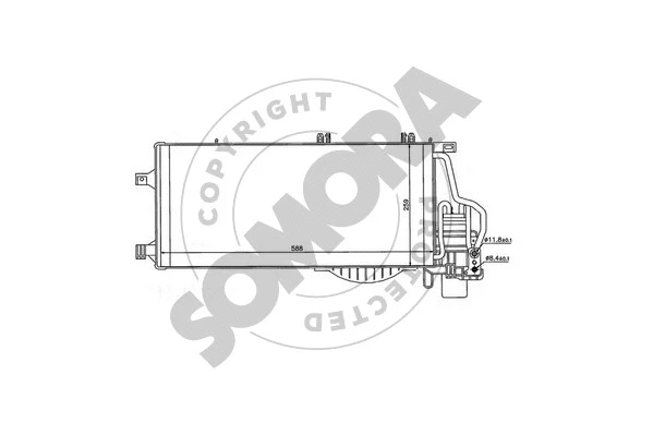 Condenseur, climatisation SOMORA 212560C