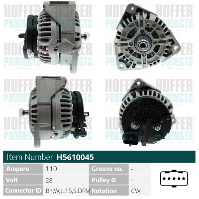 Alternateur HOFFER H5610045