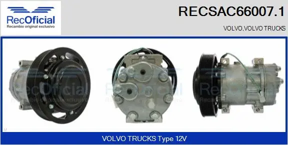 Compresseur, climatisation RECOFICIAL RECSAC66007.1