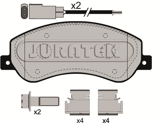 Kit de plaquettes de frein, frein à disque JURATEK JCP112
