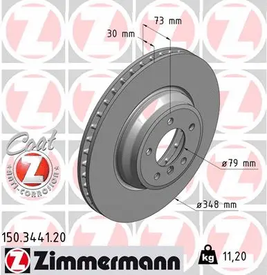 Disque de frein ZIMMERMANN 150.3441.20