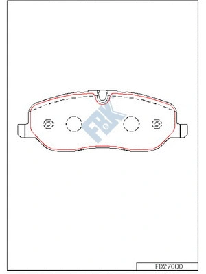 Kit de plaquettes de frein, frein à disque FBK FD27000