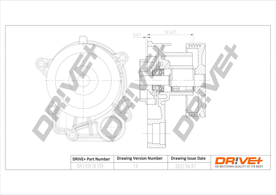 Pompe à eau, refroidissement du moteur Dr!ve+ DP2310.10.139