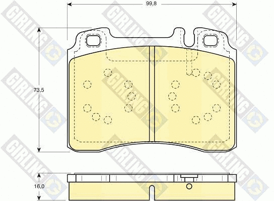 Kit de plaquettes de frein, frein à disque GIRLING 6113182