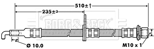 Flexible de frein BORG & BECK BBH7418