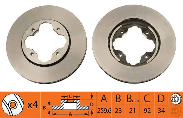 Disque de frein SB BR28102T