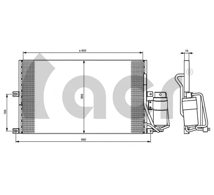 Condenseur, climatisation ACR 300043