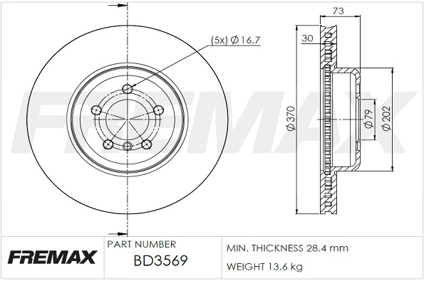 Disque de frein FREMAX BD-3569