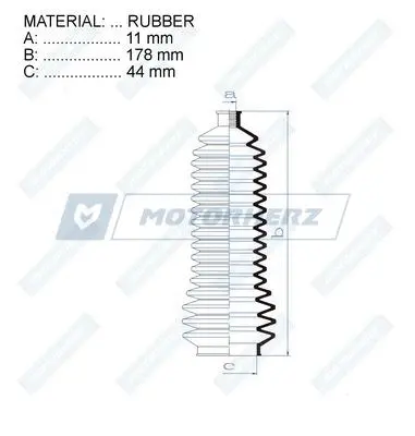Joint-soufflet, direction MOTORHERZ RDZ0342MG