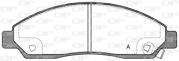 Kit de plaquettes de frein, frein à disque OPEN PARTS BPA1098.14
