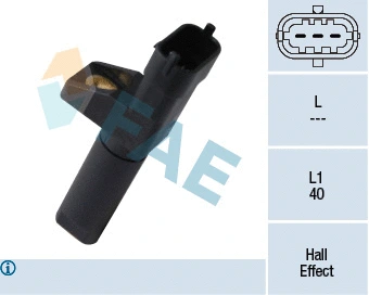 Capteur d'angle, vilebrequin FAE 79357