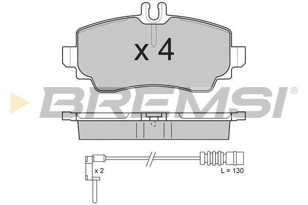 Kit de plaquettes de frein, frein à disque BREMSI BP2763