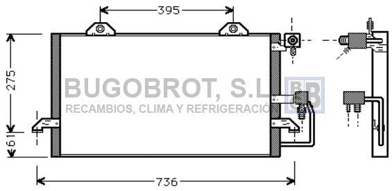 Condenseur, climatisation BUGOBROT 62-AI5159