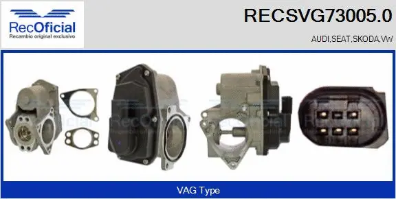 Vanne EGR RECOFICIAL RECSVG73005.0