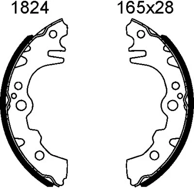 Jeu de mâchoires de frein BSF 01824