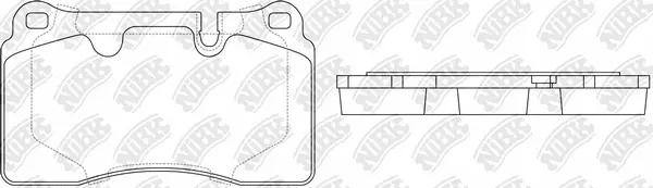 Kit de plaquettes de frein, frein à disque NiBK PN0486