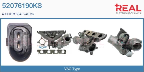 Turbocompresseur, suralimentation REAL 52076190KS