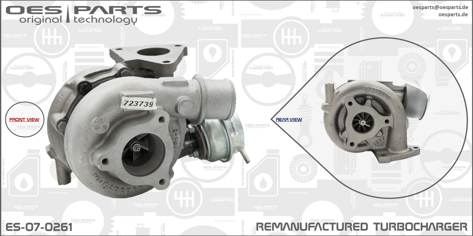 Turbocompresseur, suralimentation OES PARTS ES-07-0261