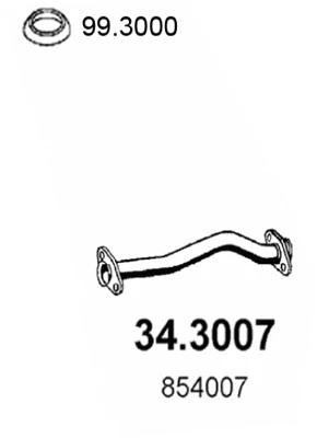 Tuyau d'échappement ASSO 34.3007