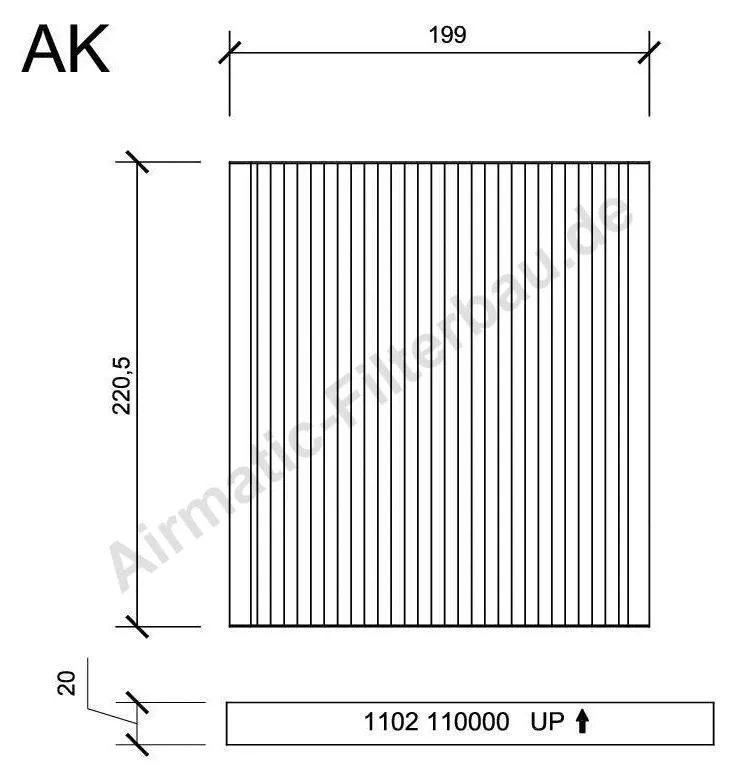 Filtre, air de l'habitacle AIRMATIC Filterbau IF1102