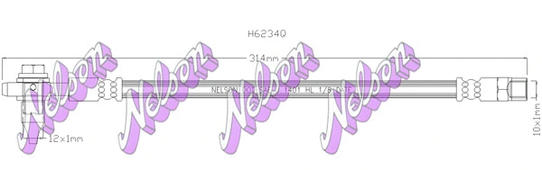 Flexible de frein KAWE H6234Q
