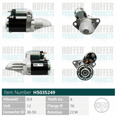 Démarreur HOFFER H5035249