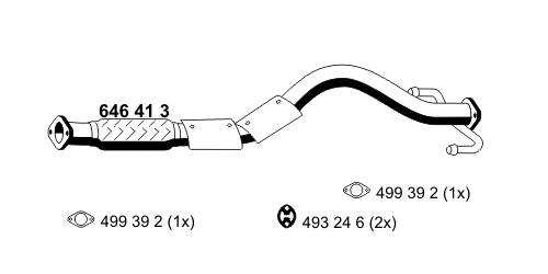 Tuyau d'échappement ERNST 646413
