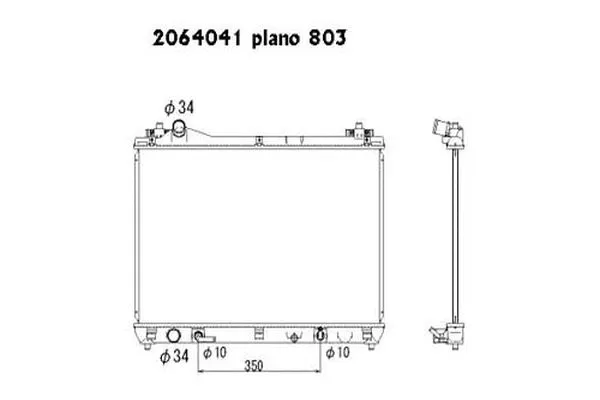 Radiateur, refroidissement du moteur ORDONEZ 2064041
